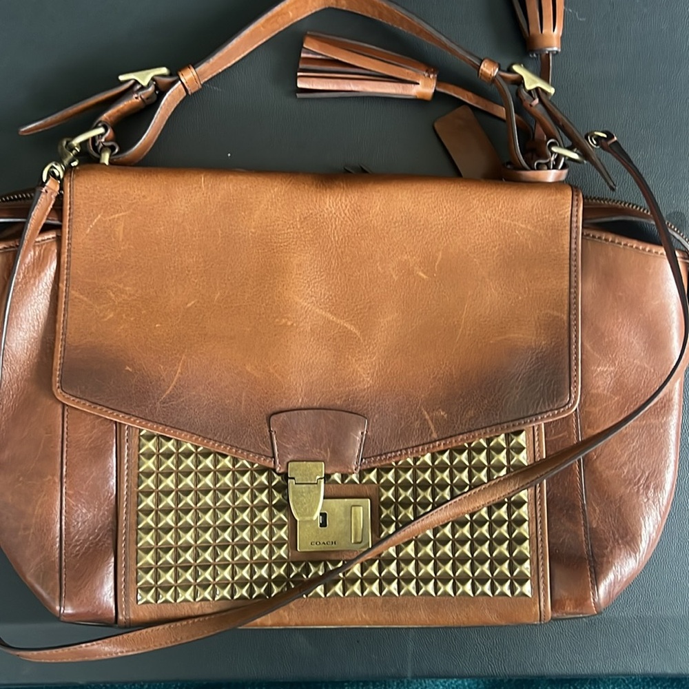 Coach Legacy Lock Studded Vintage Professional Briefcase Satchel